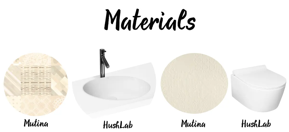 Koncept na łazienkę w beżach