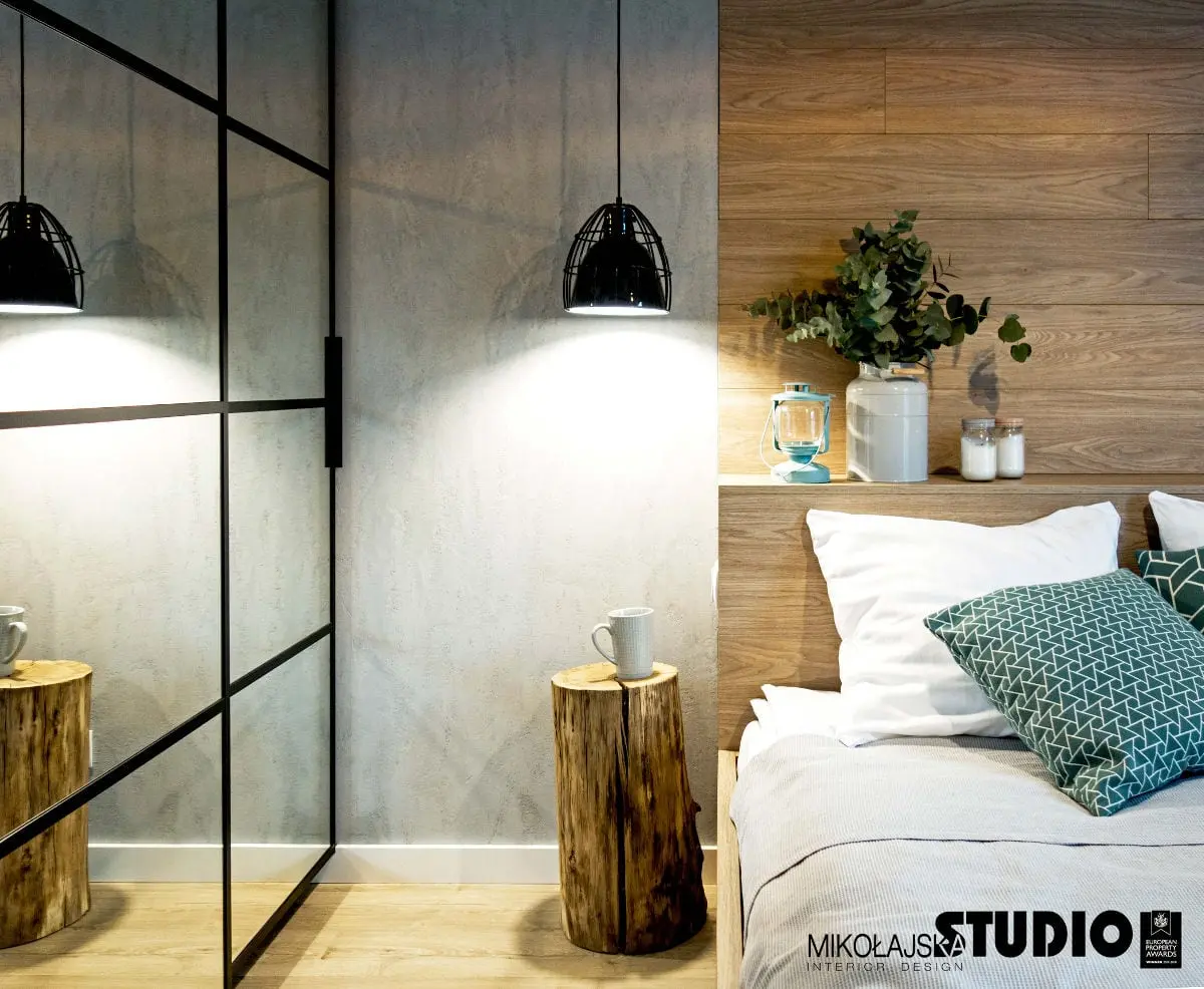 Przytulna sypialnia | proj. Mikołajska Studio