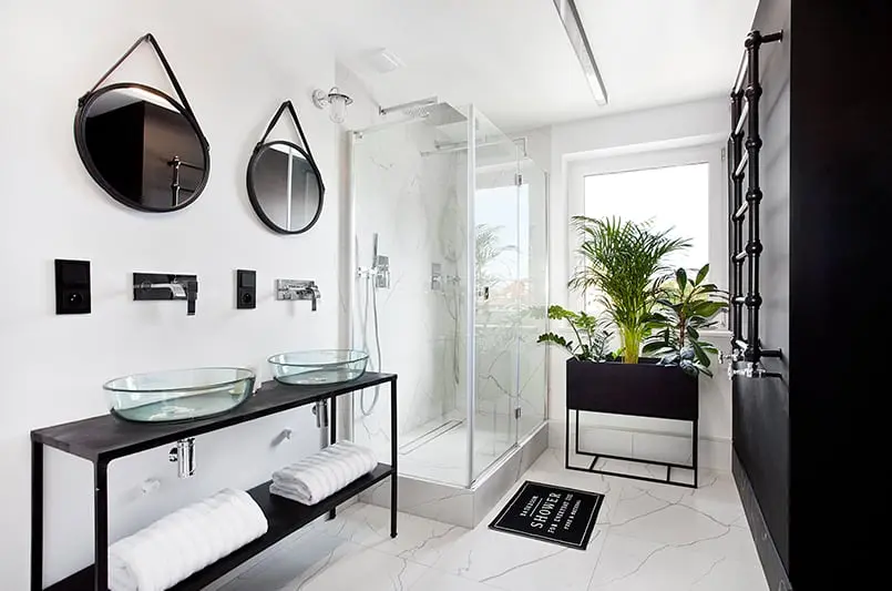 Rośliny w łazience | proj. Studio Loko