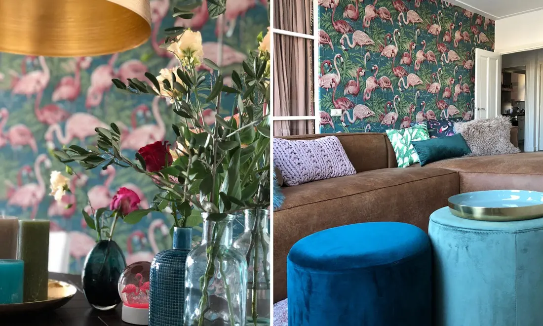 Tapeta we flamingi od Arte jest dostępna w naszych showroomach