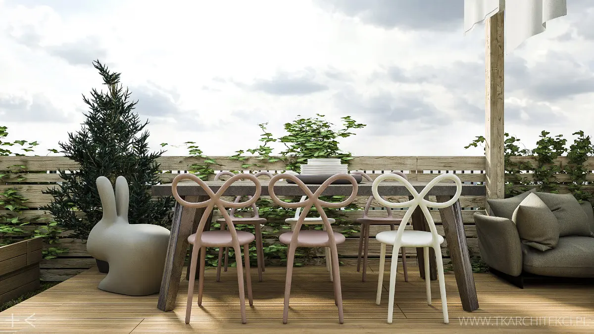 Designerskie meble ogrodowe w projekcie TK Architekci