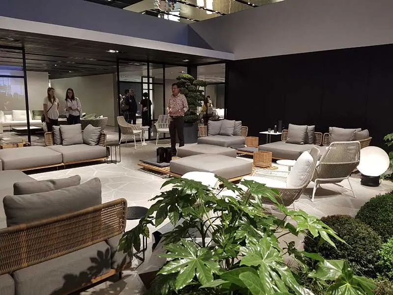 Meble ogrodowe marki Minotti na Salone del Mobile Milano 2018