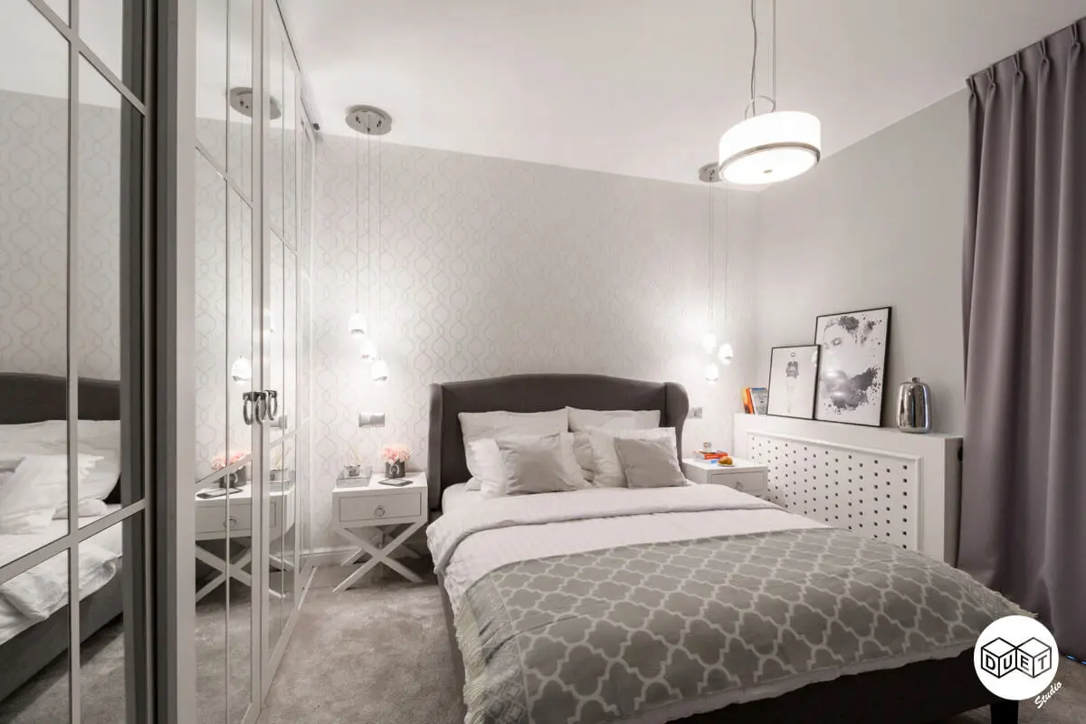 Sypialnia w nowojorskim stylu | proj. Duet Studio