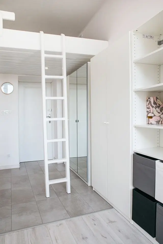 Kawalerka 21m2 metamorfoza Polka Design