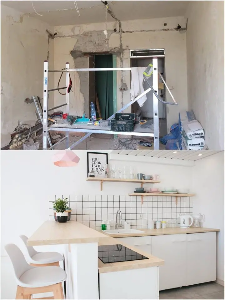 Kawalerka 21m2 metamorfoza Polka Design