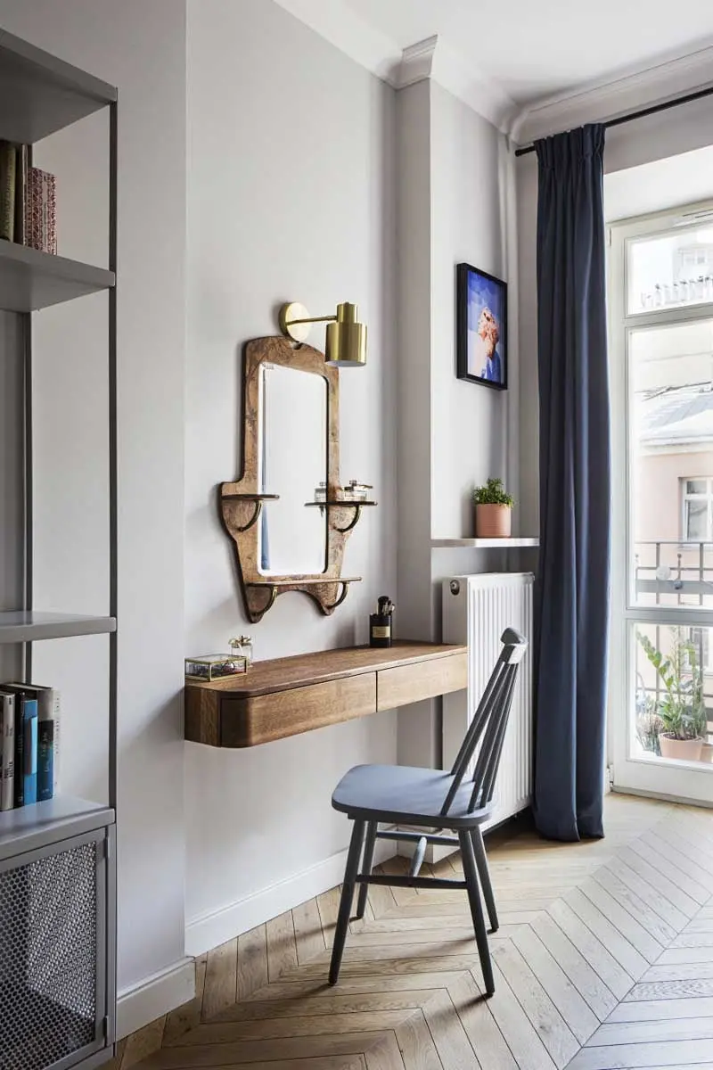 Mini - toaletka w salonie | proj. OIKOI