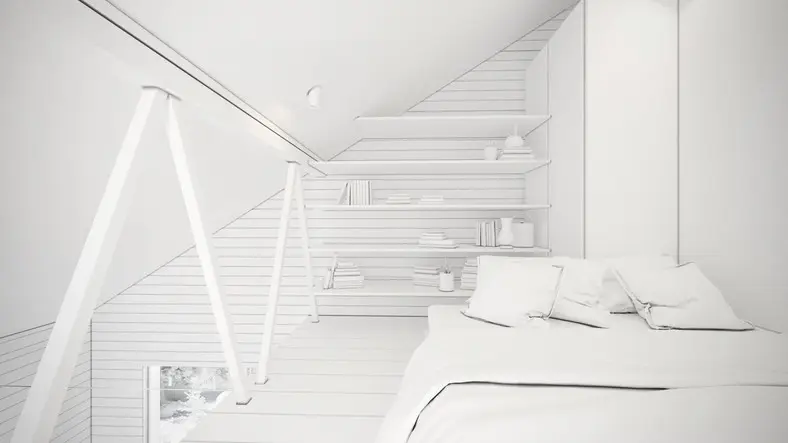 Antresola dom / http://solace.house/projects/