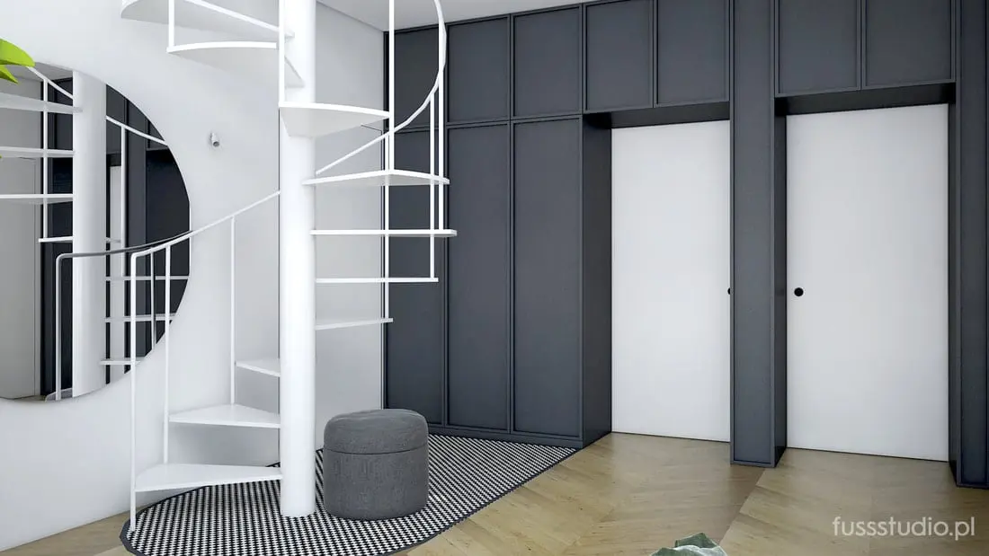 Schody prowadzące do sypialni na piętrze 