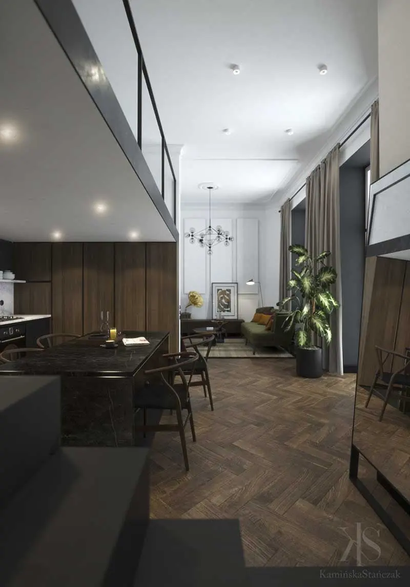 Aranżacja małego mieszkania | proj. KamińskaStańczak