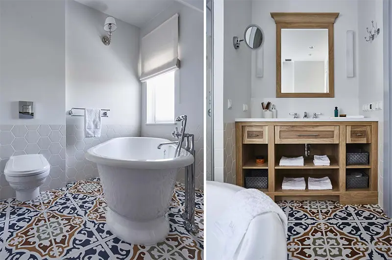 Projekt łazienki Agnieszka Pudlik | Płytki Aparici VANGUARD