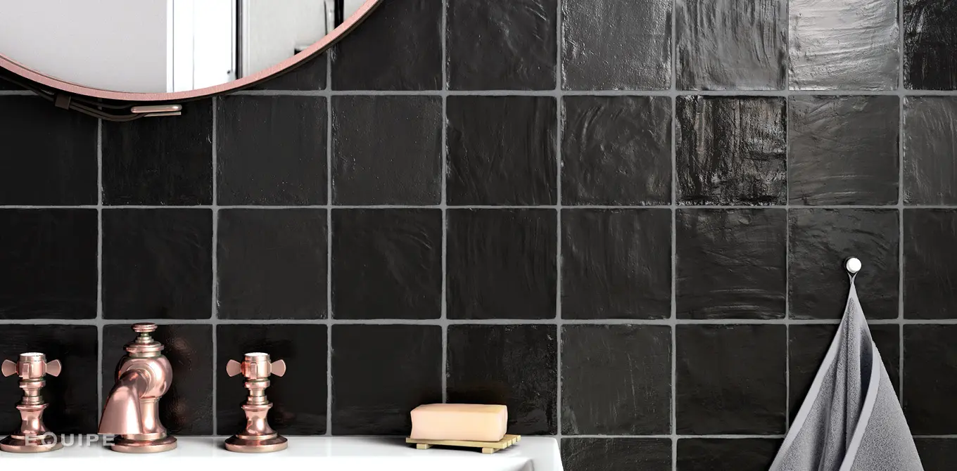 Płytki Equipe czarne kolekcja Mallorca