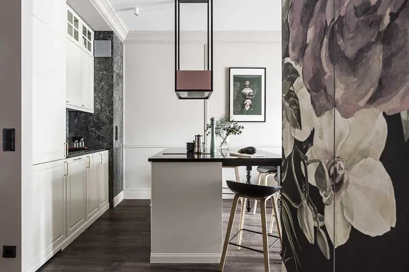 Projekt wnętrza z tapetą w ogród zimowy: JT Grupa