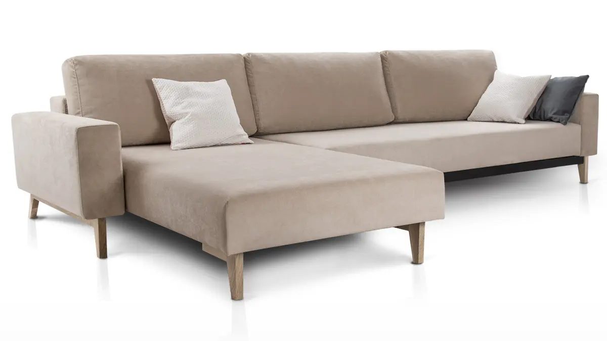 Narożnik Duna polskiej marki Nobonobo (tkanina Brill 4)