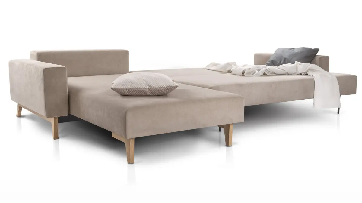 Narożnik Duna polskiej marki Nobonobo (tkanina Brill 4)