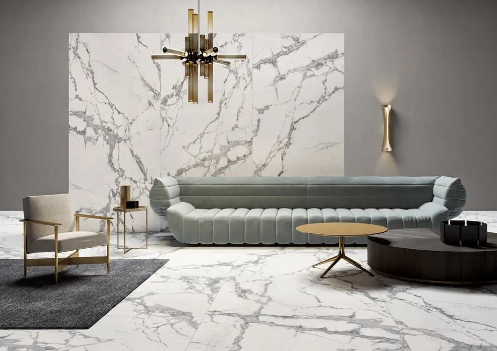 Wielkoformatowe płytki z kolekcji Slimtech Delight marki Lea Ceramiche