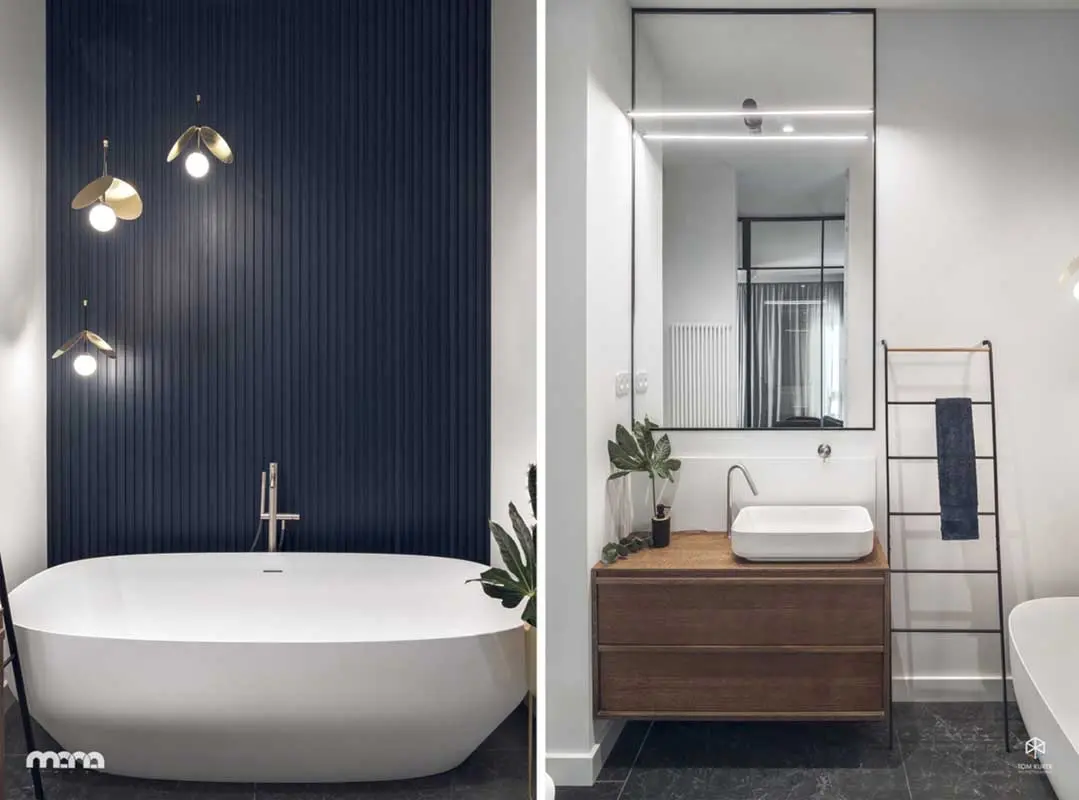 Niebieska łazienka | proj. Mana Design