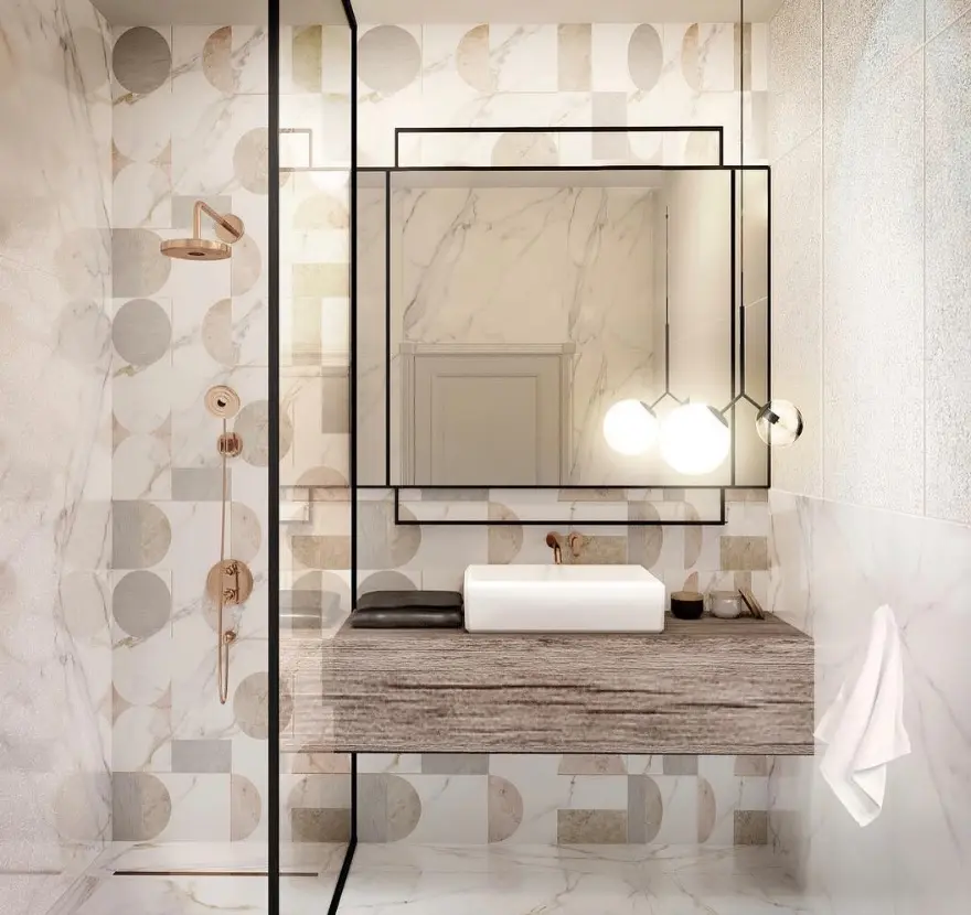 Projekt łazienki Loft Factory | Płytki Ornamenta