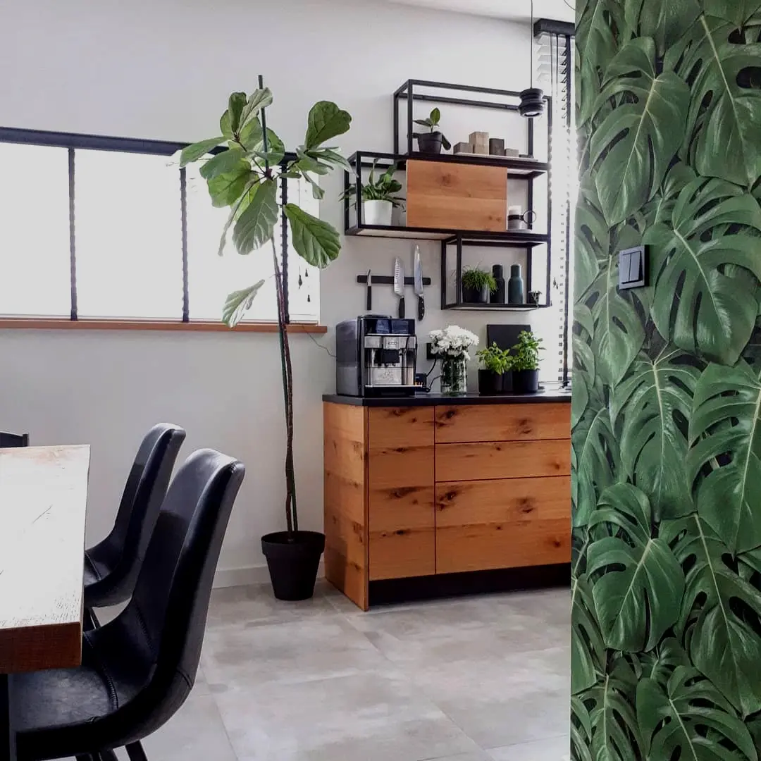 Tapeta z motywem liści | źródło @ann.living