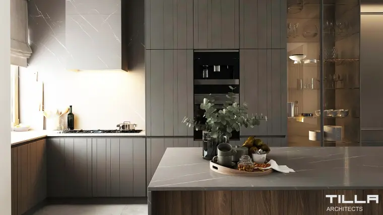 Tilla Architects projekt kuchni z wyspą