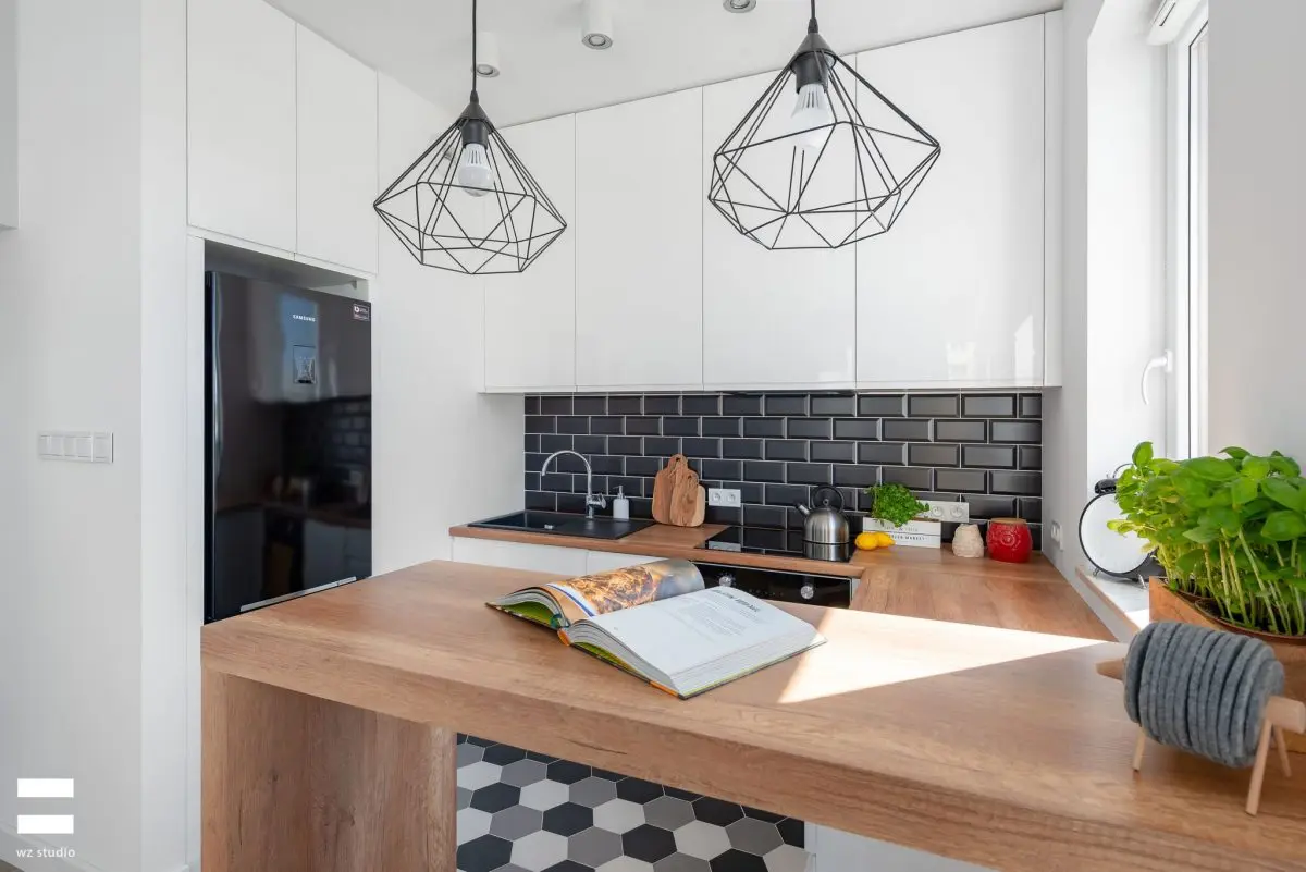 Projekt małej kuchni | proj. WZ Studio (fot. Artur Jarosz/Trzykropy)
