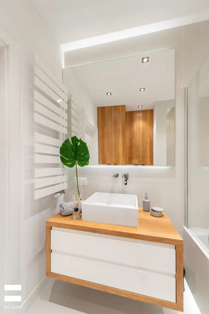 Mała łazienka | proj. WZ Studio (fot. Artur Jarosz/Trzykropy)