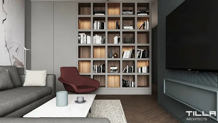 Tilla Architects Apartament 80m2 w Warszawie 