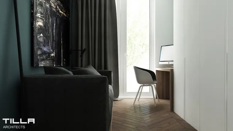 Tilla Architects Apartament 80m2 w Warszawie 