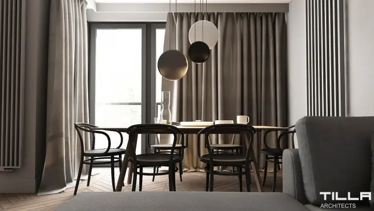Tilla Architects Apartament 80m2 w Warszawie 
