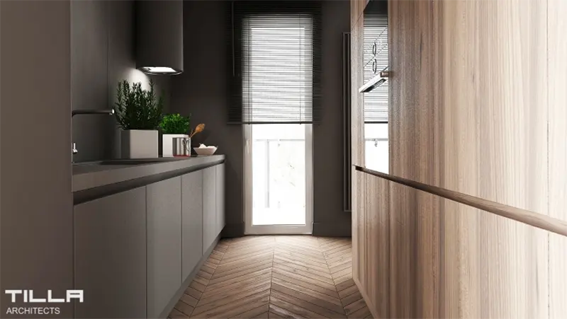 Tilla Architects Apartament 80m2 w Warszawie 