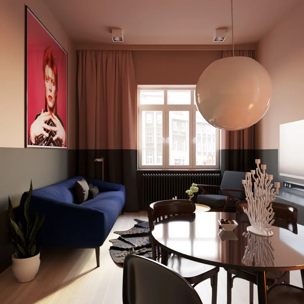 Nietuzinkowe połączenie kolorów we wnętrzu Yon Yonson Studio