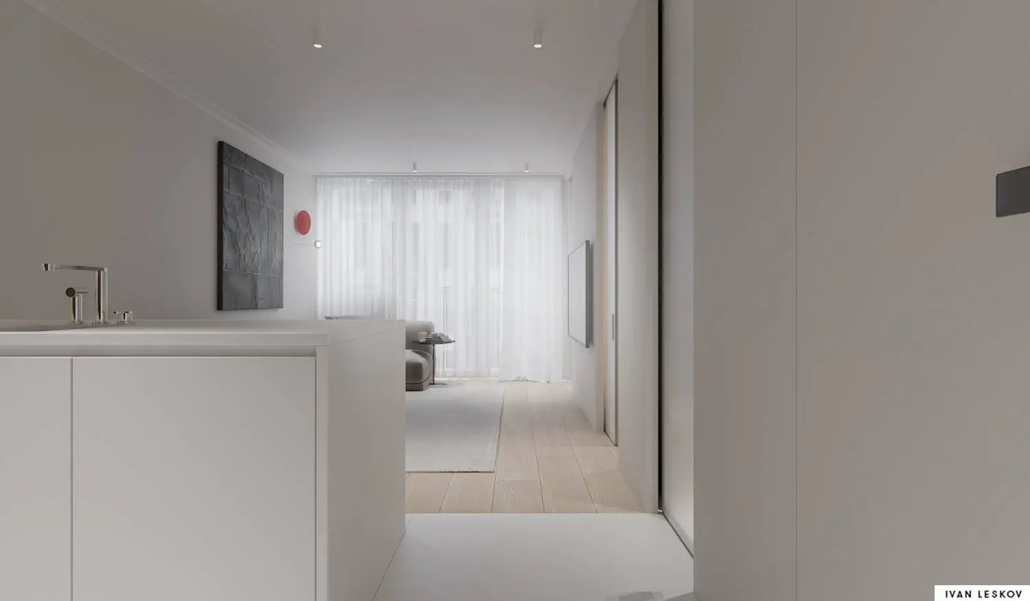 Projekt minimalistycznego apartamentu | Projekt Ivan Leskov