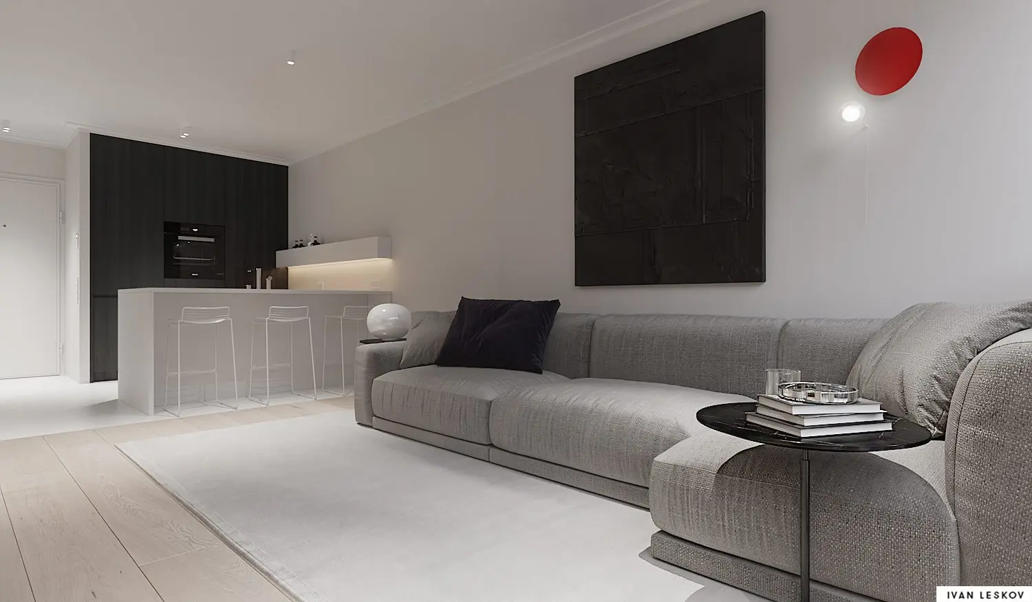 Projekt minimalistycznego apartamentu | Projekt Ivan Leskov