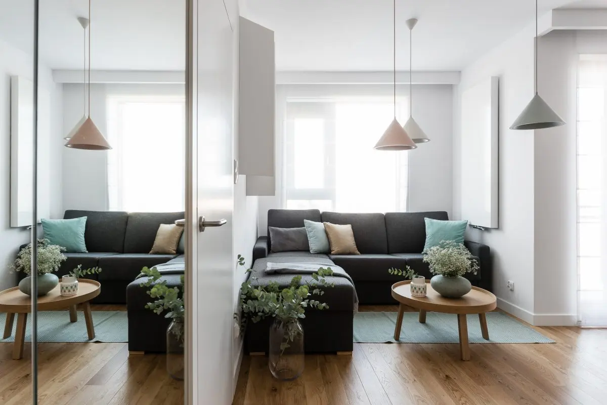 Kompaktowy narożnik w skandynawskim wnętrzu | proj. Anna Maria Sokołowska Architektura Wnętrz, zdj. Fotomohito