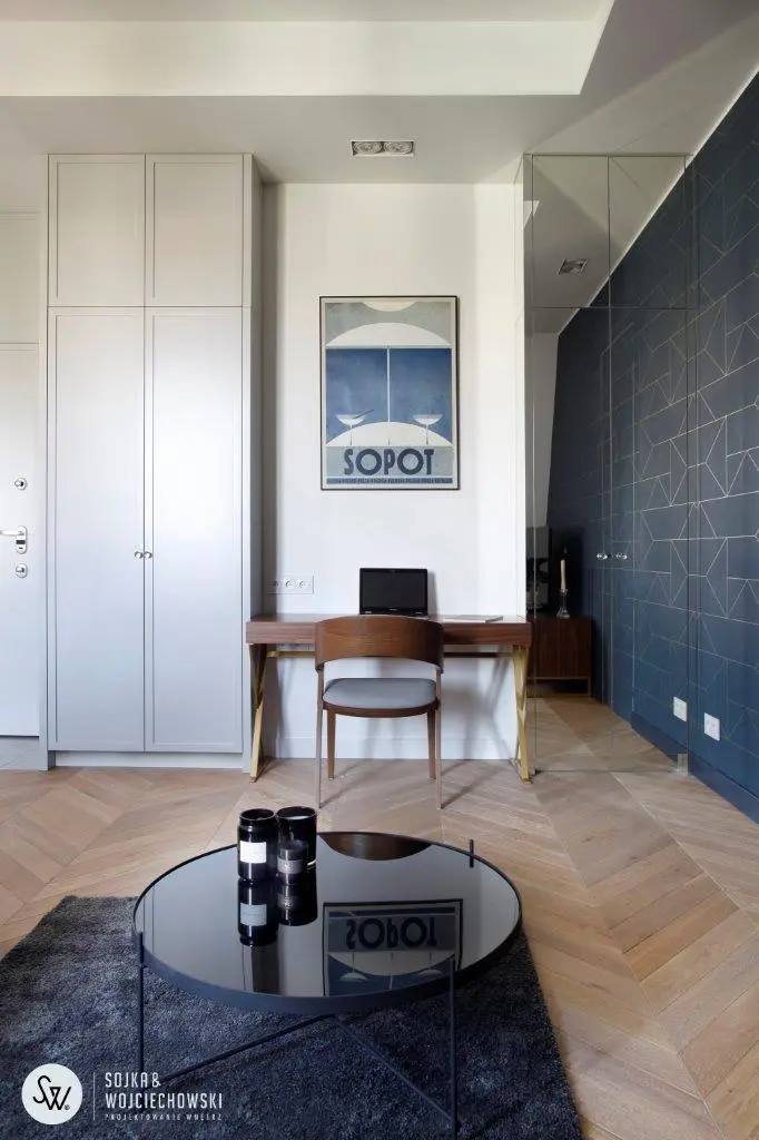 Projekt mieszkania na pPowiślu Sojka & Wojciechowski