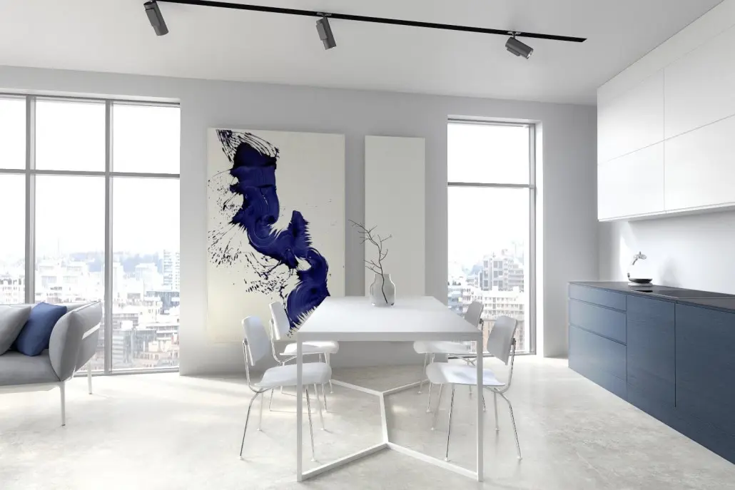 Grzejnik Niva w tym wnętrzu wygląda jak by był częścią obrazu