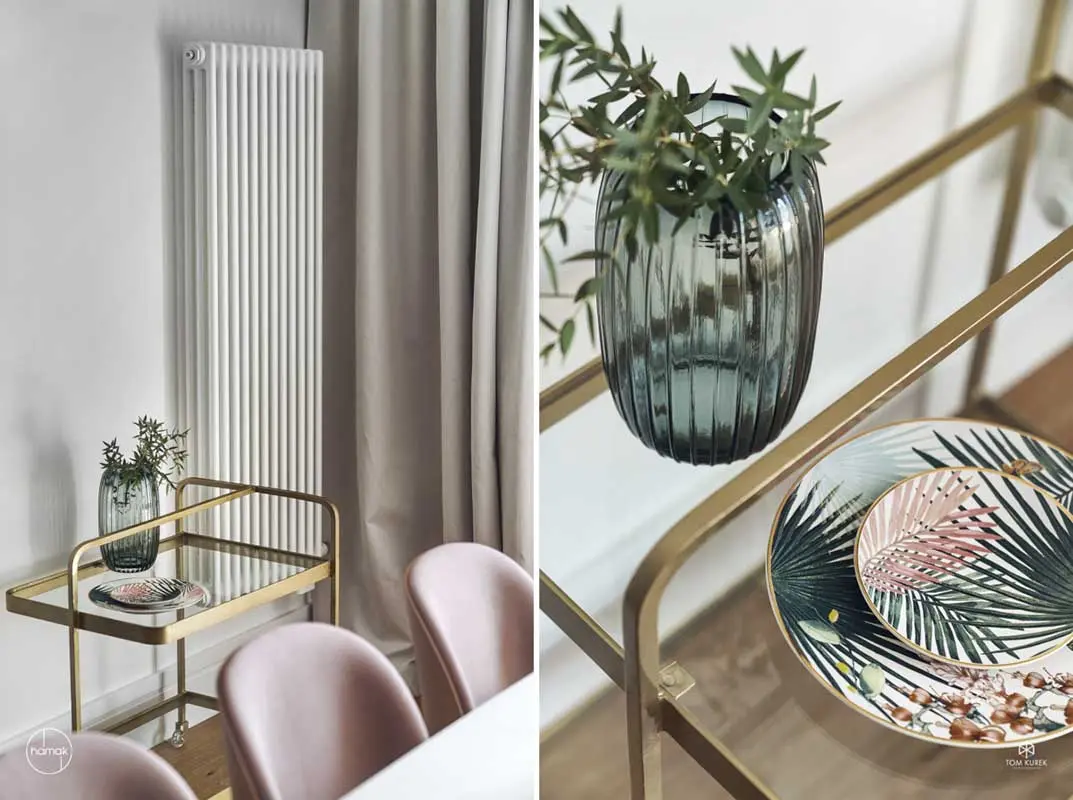 Aranżację zdobią złote detale (proj. Hamak, zdj. Tom Kurek)