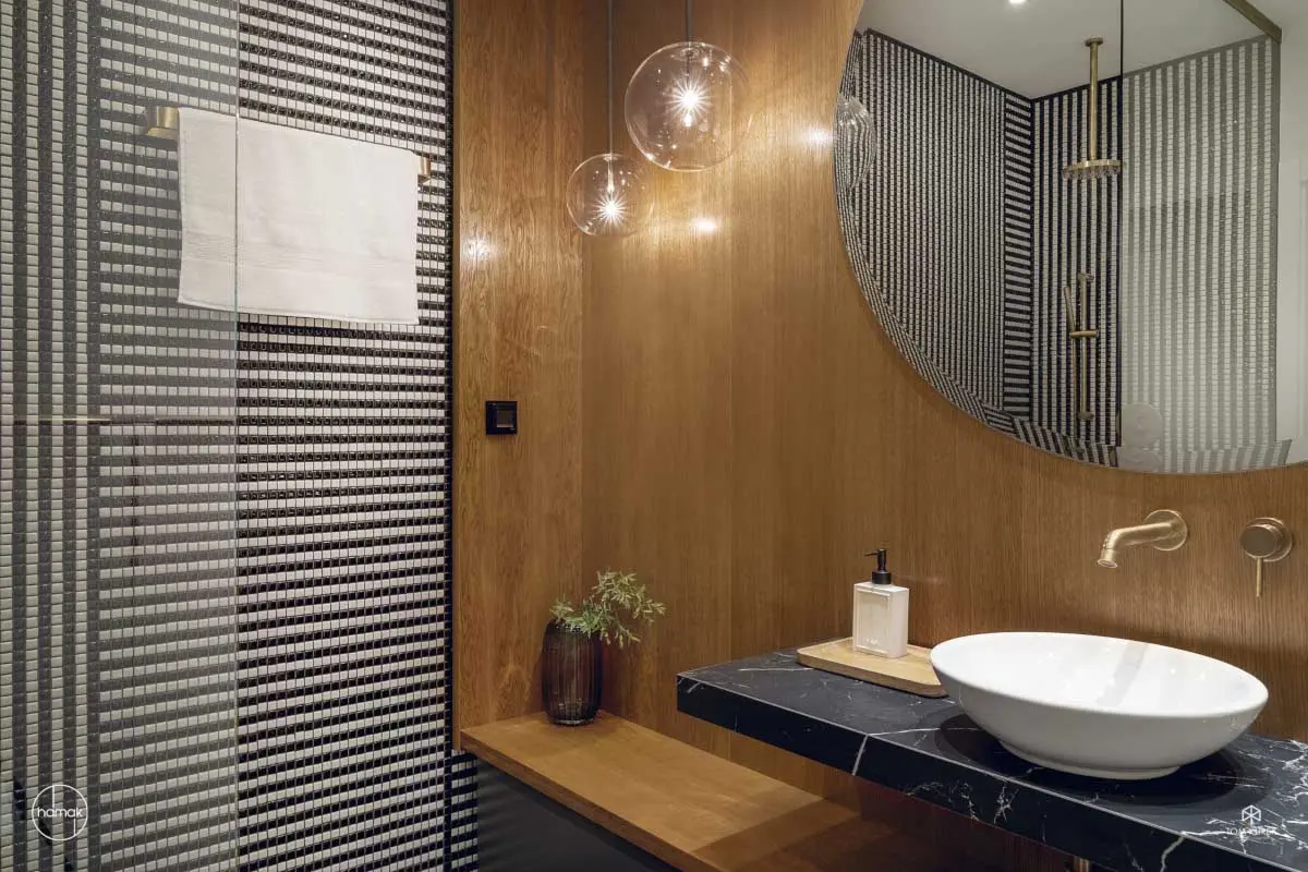 Pomysł na łazienkę | proj. Hamak, zdj. Tom Kurek