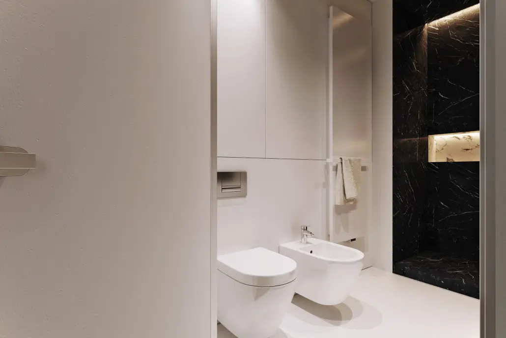 Grzejnik Niva wtapia się w aranżację wnętrza | proj. Dekaa Architects