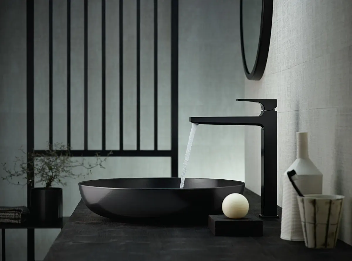 Bateria umywalkowa w kolorze matowej czerni Hansgrohe