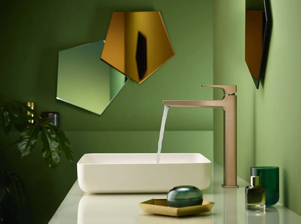 Armatura Hansgrohe z kolekcji FinshPlus w kolorze szczotkowanego brązu