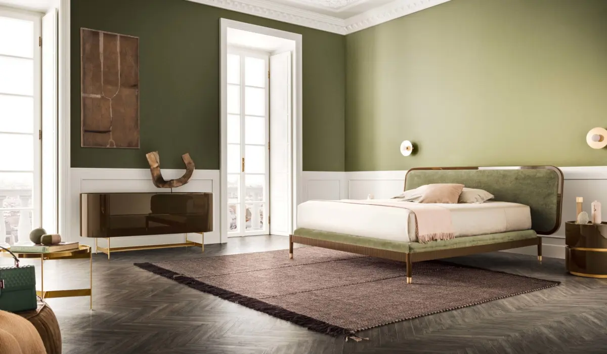 Zieleń czerpiąca z natury to najmodniejszy jej odcień! (na zdjęciu meble włoskiej marki Pianca, które możesz kupić w naszych