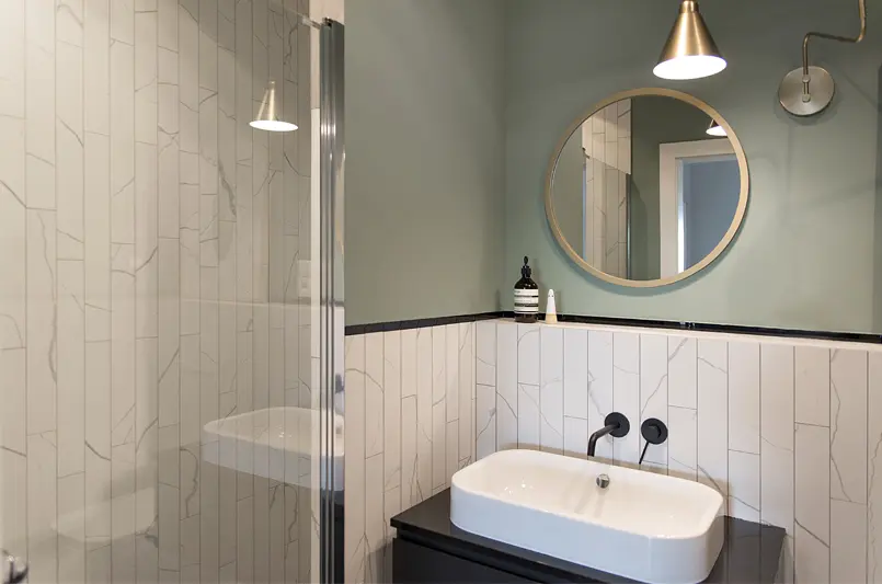 Zieleń w łazience | proj. Studio LOKO