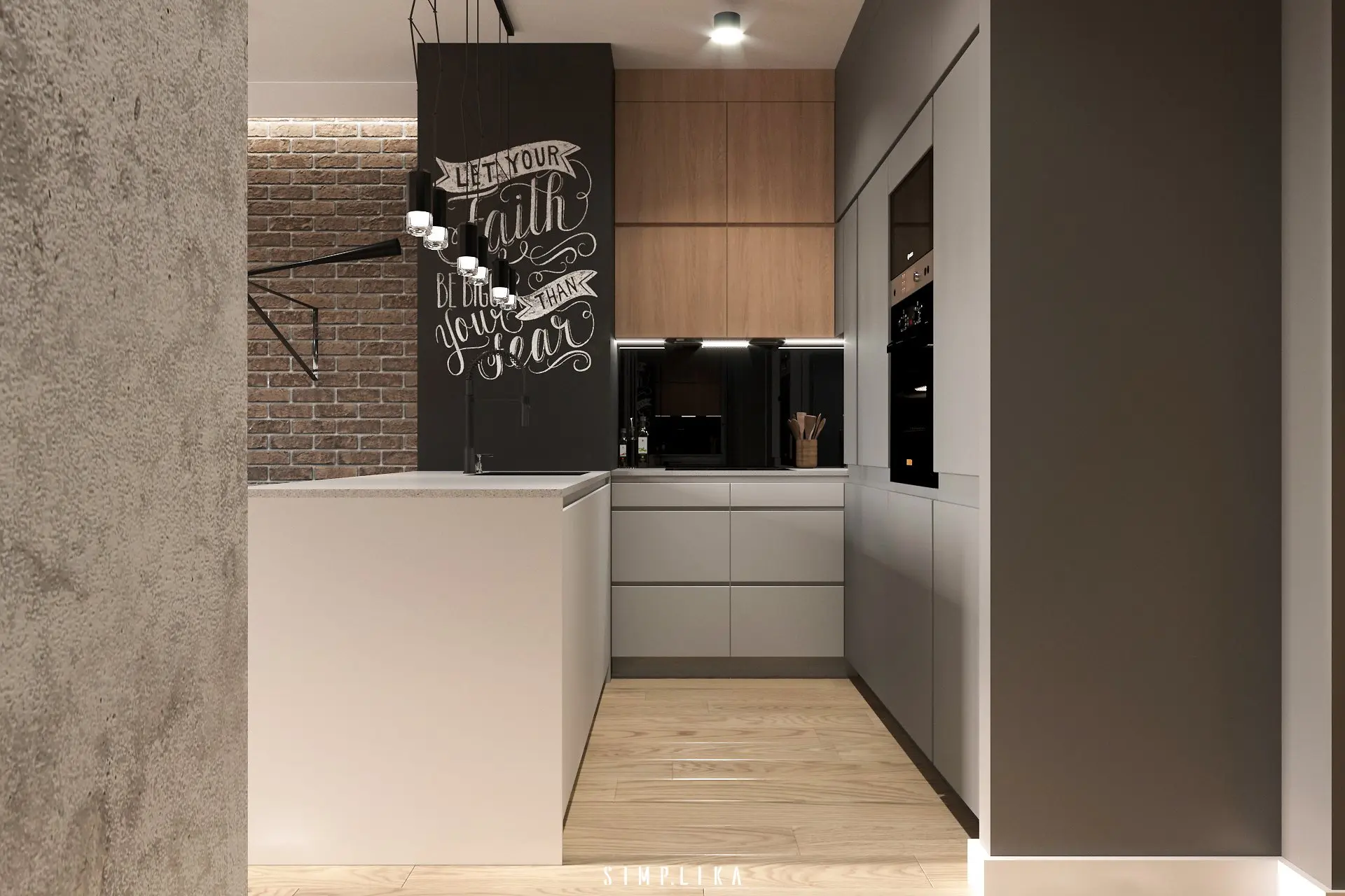 SIMPLIKA projekt industrialnego mieszkania w bloku 