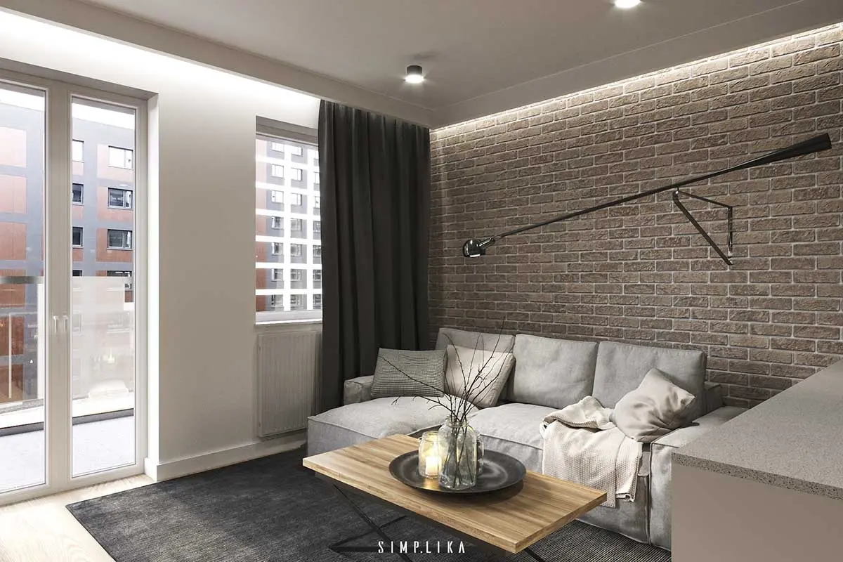 SIMPLIKA projekt industrialnego mieszkania w bloku 