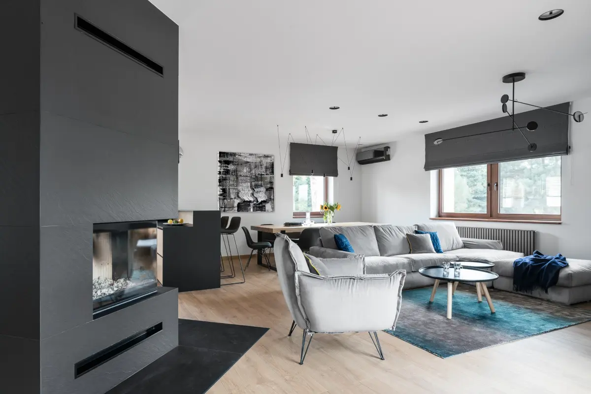 Szary salon | proj. Studio Projekt, zdj. Fotomohito