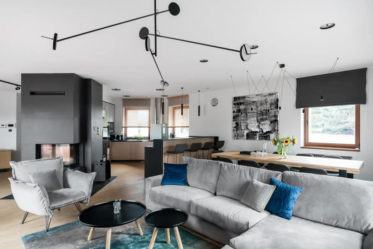 Szary salon | proj. Studio Projekt, zdj. Fotomohito