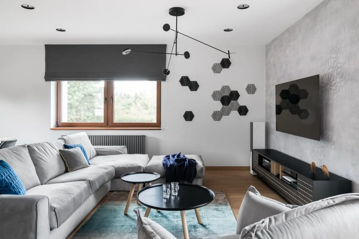 Szary salon | proj. Studio Projekt, zdj. Fotomohito