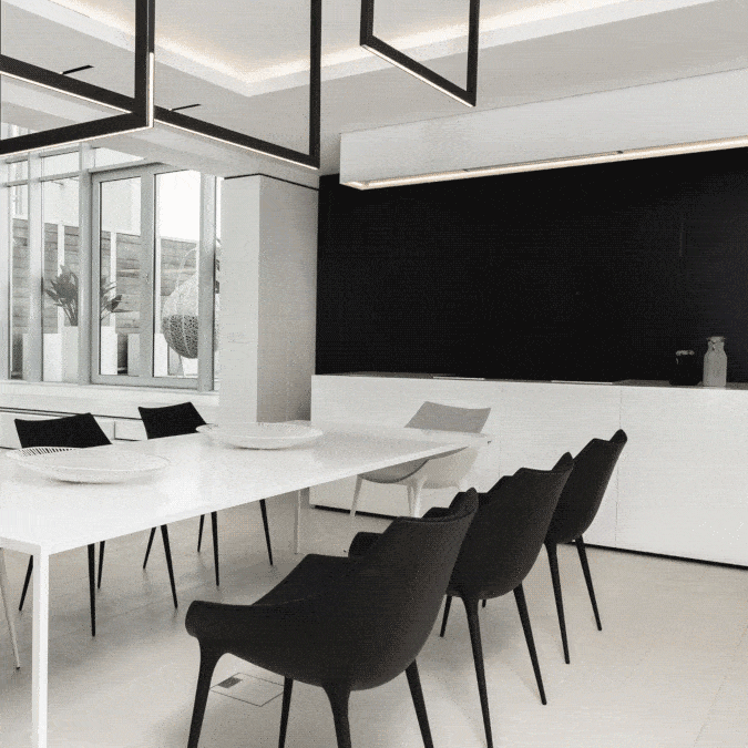 biało - czarna kuchnia