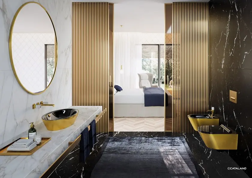 Złoto-czarna kolekcja ceramiki Catalano