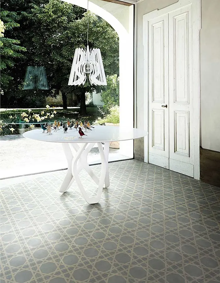 Płytki cementowe Dal Bianco od Bisazza